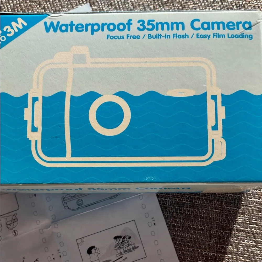 Waterproof 35mm Camera - Yellow and Blue in Plastic Waterproof Case